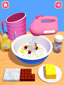 اسکرین شات بازی Cake Games: DIY Food Games 3D 2