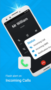 اسکرین شات 2 برنامه Flash Alert : Call and Sms