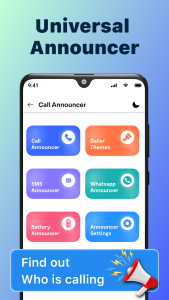 اسکرین شات 1 برنامه Caller Name Announcer - SMS