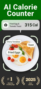 اسکرین شات 1 برنامه Calo: AI Food Calorie Counter