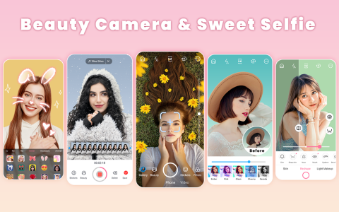 اسکرین شات 1 برنامه Beauty Camera - Sweet Camera