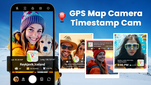 اسکرین شات 1 برنامه GPS Camera - Map Timestamp Cam