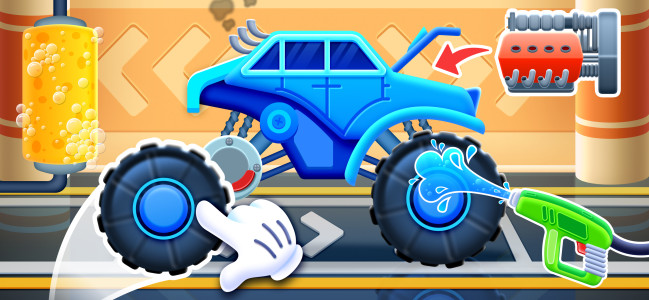 اسکرین شات 2 بازی Monster Truck Game for Kids 2+