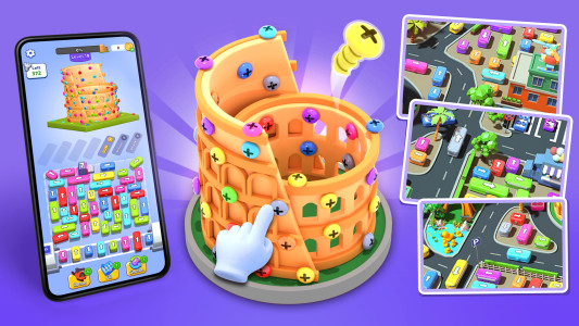 اسکرین شات 3 بازی Screw Escape 3D: Screw Puzzle