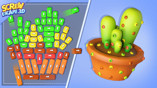 اسکرین شات 1 بازی Screw Escape 3D: Screw Puzzle