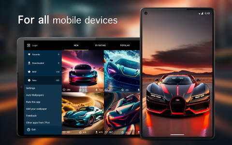 اسکرین شات 6 برنامه Car Wallpapers 4K