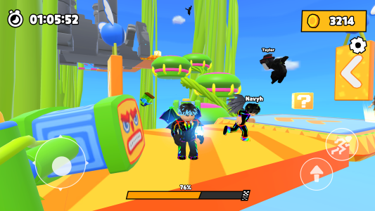 اسکرین شات 2 بازی Rainbow Race: Obby Dash