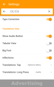 اسکرین شات 6 برنامه dict.cc dictionary