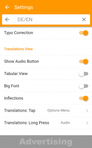 اسکرین شات 6 برنامه dict.cc dictionary
