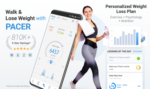 اسکرین شات برنامه Pacer Pedometer & Step Tracker 1