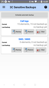 اسکرین شات 1 برنامه 3C Sensitive Backups