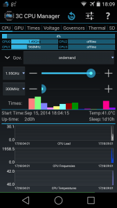 اسکرین شات 1 برنامه 3C CPU Manager (root)