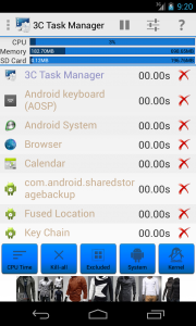 اسکرین شات برنامه 3C Task Manager 2