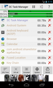 اسکرین شات برنامه 3C Task Manager 3