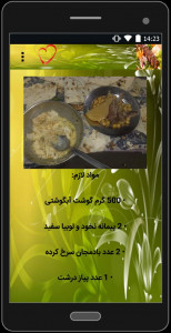 اسکرین شات برنامه آموزش پخت غذا با بادمجان 1