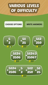 اسکرین شات برنامه Math games, problems and learn 2