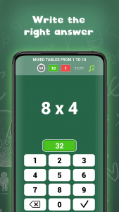 اسکرین شات برنامه Multiplication tables for kids 4