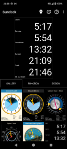 اسکرین شات 4 برنامه Sunclock: Sunrise Sunset Clock