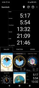 اسکرین شات برنامه Sunclock: Sunrise Sunset Clock 4