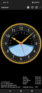 اسکرین شات 1 برنامه Sunclock: Sunrise Sunset Clock