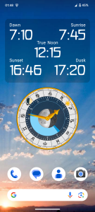 اسکرین شات برنامه Sunclock: Sunrise Sunset Clock 3