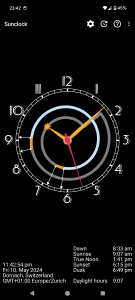 اسکرین شات 5 برنامه Sunclock: Sunrise Sunset Clock