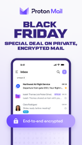 اسکرین شات 1 برنامه Proton Mail: Encrypted Email
