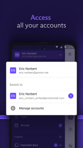 اسکرین شات 3 برنامه Proton Mail: Encrypted Email