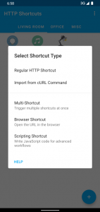 اسکرین شات برنامه HTTP Request Shortcuts 2