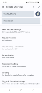 اسکرین شات برنامه HTTP Request Shortcuts 3