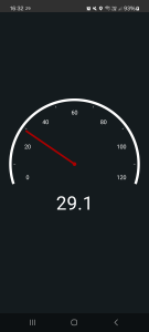 اسکرین شات برنامه Status Bar Speedometer 2