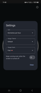 اسکرین شات برنامه Status Bar Speedometer 4