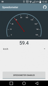اسکرین شات برنامه Status Bar Speedometer 2