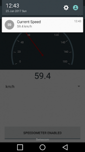 اسکرین شات برنامه Status Bar Speedometer 3