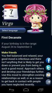 اسکرین شات برنامه Horoscope HD 2