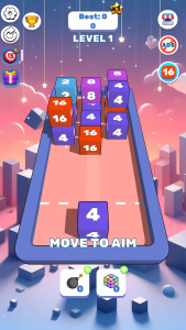 اسکرین شات بازی Merge Cube 2048: Numbers Chain 1