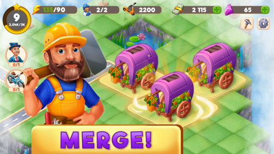 اسکرین شات 2 بازی Mergington Town: Merge & Build