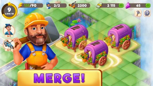 اسکرین شات بازی Mergington Town: Merge & Build 1