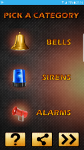 اسکرین شات برنامه Alarm and Sirens Sounds 1