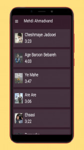 اسکرین شات برنامه آهنگ های مهدی احمدوند 2