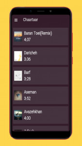 اسکرین شات برنامه آهنگ های گروه چارتار 3