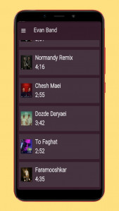 اسکرین شات برنامه آهنگ های ایوان بند 3