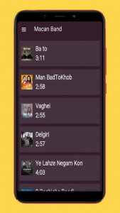 اسکرین شات برنامه آهنگ های ماکان بند 2