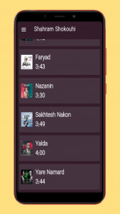 اسکرین شات برنامه آهنگ های شهرام شکوهی 3
