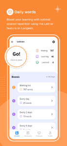 اسکرین شات 3 برنامه LanGeek | English Vocabulary
