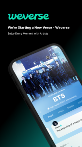 اسکرین شات برنامه ویورس (weverse) 1