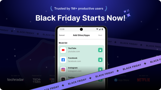 اسکرین شات 1 برنامه BlockSite: Block Apps & Sites