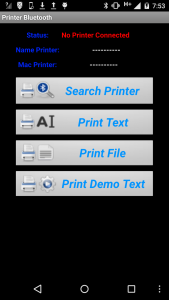 اسکرین شات برنامه Printer Bluetooth 1