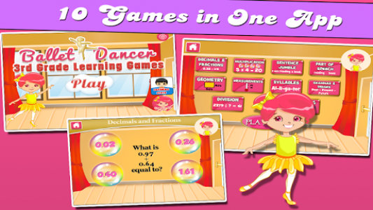 اسکرین شات بازی Ballerina Third Grade Games 1