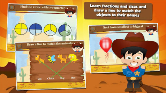 اسکرین شات بازی Cowboy Kids First Grade Games 8